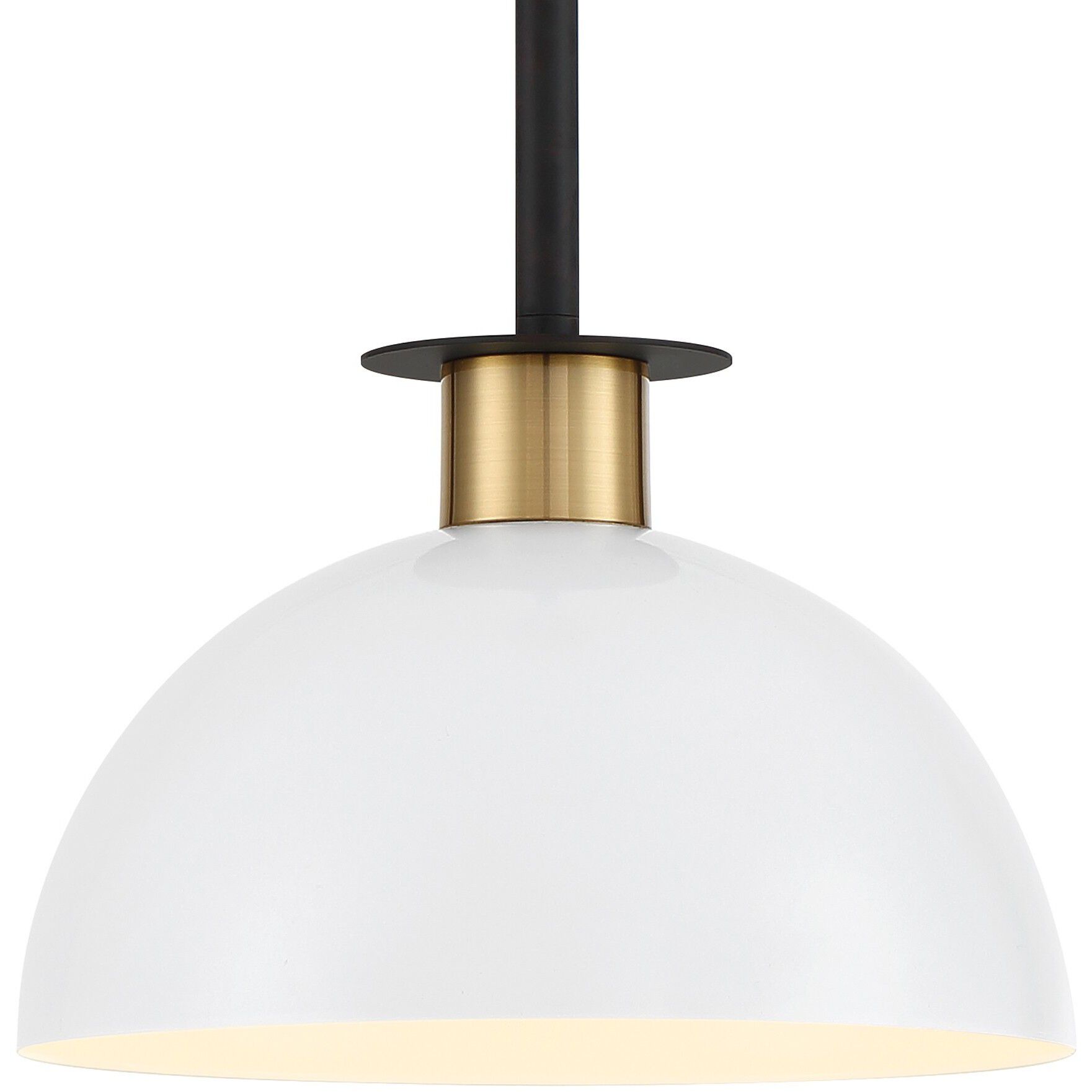 Gigi 1 Light 10 inch Black and Aged Brass Mini Pendant Ceiling Light