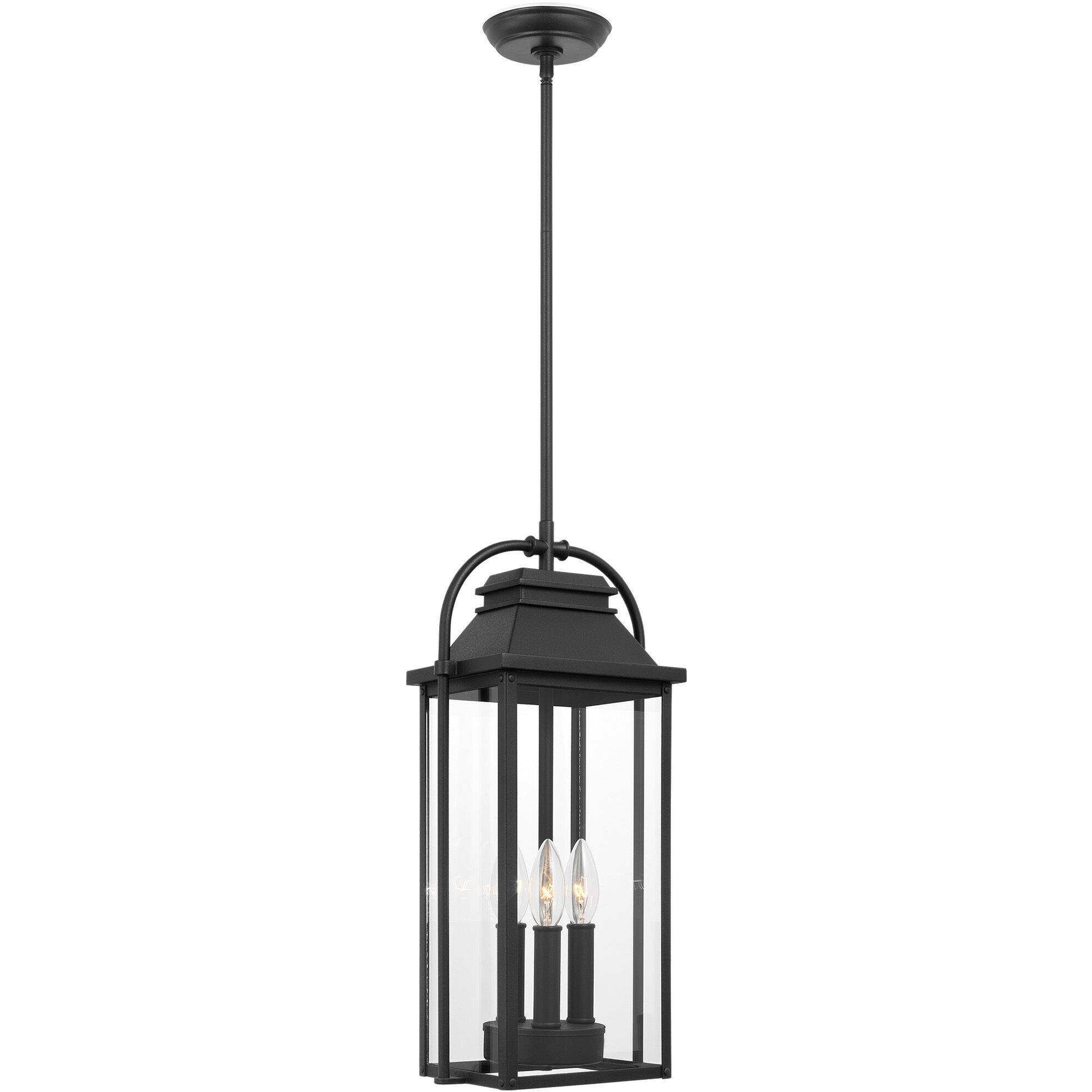 Sean Lavin Wellsworth 3 Light 8.5 inch Textured Black Outdoor Hanging Lantern