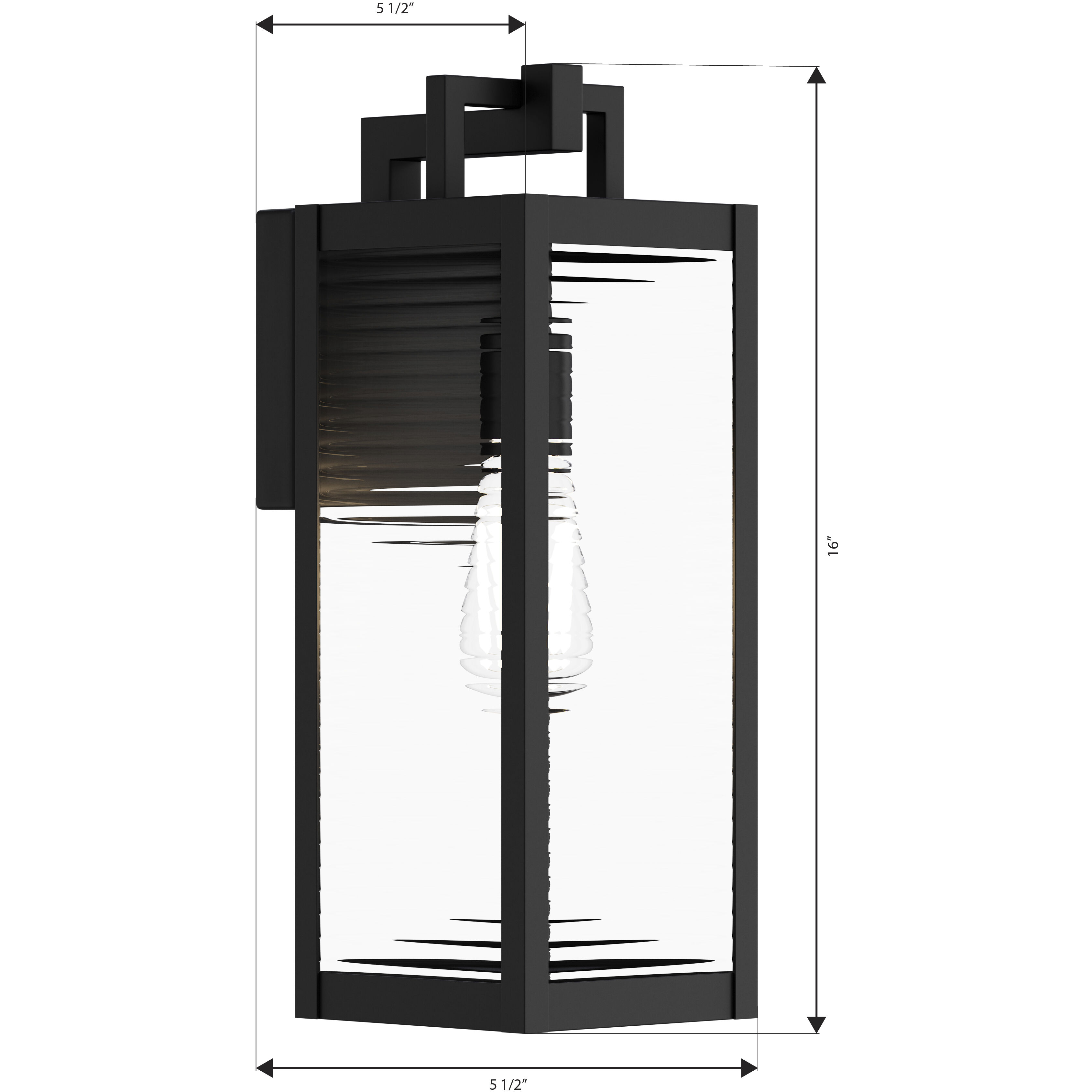 Edgewood 1 Light 16 inch Dark Matte Black Outdoor Wall Sconce