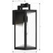 Edgewood 1 Light 16 inch Dark Matte Black Outdoor Wall Sconce