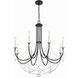 Delilah 8 Light 31.5 inch Matte Black Chandelier Ceiling Light