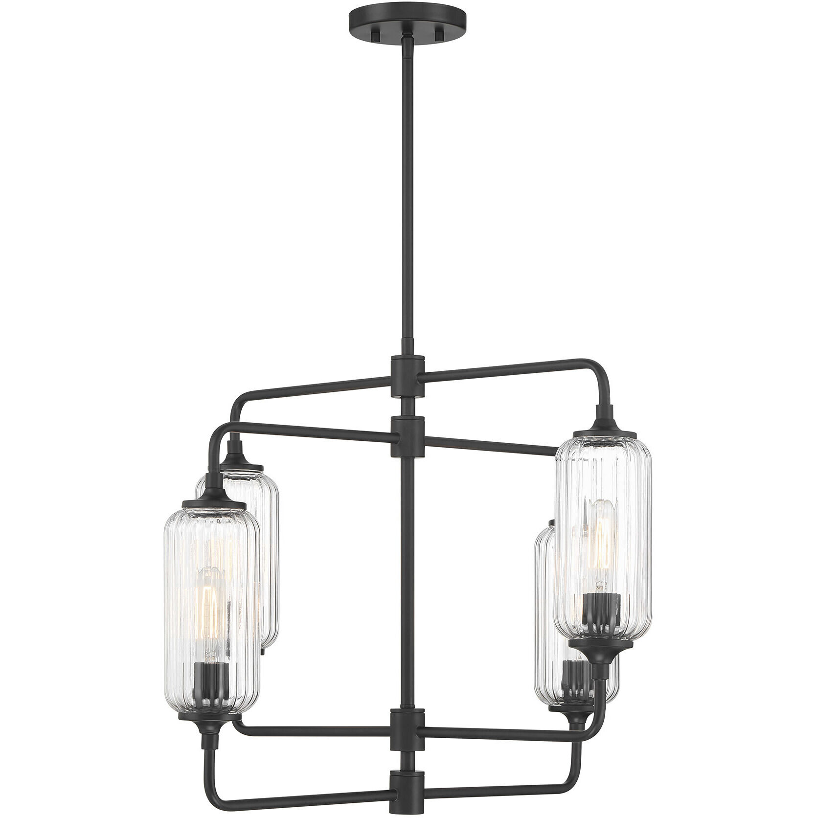 Holton 4 Light 26 inch Matte Black Chandelier Ceiling Light