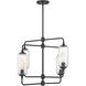 Holton 4 Light 26 inch Matte Black Chandelier Ceiling Light
