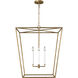ED Ellen DeGeneres Viota 4 Light 25 inch Casted Gild Pendant Ceiling Light