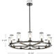 Revolve 12 Light 32.75 inch Urban Bronze/Clear Glass Chandelier Ceiling Light