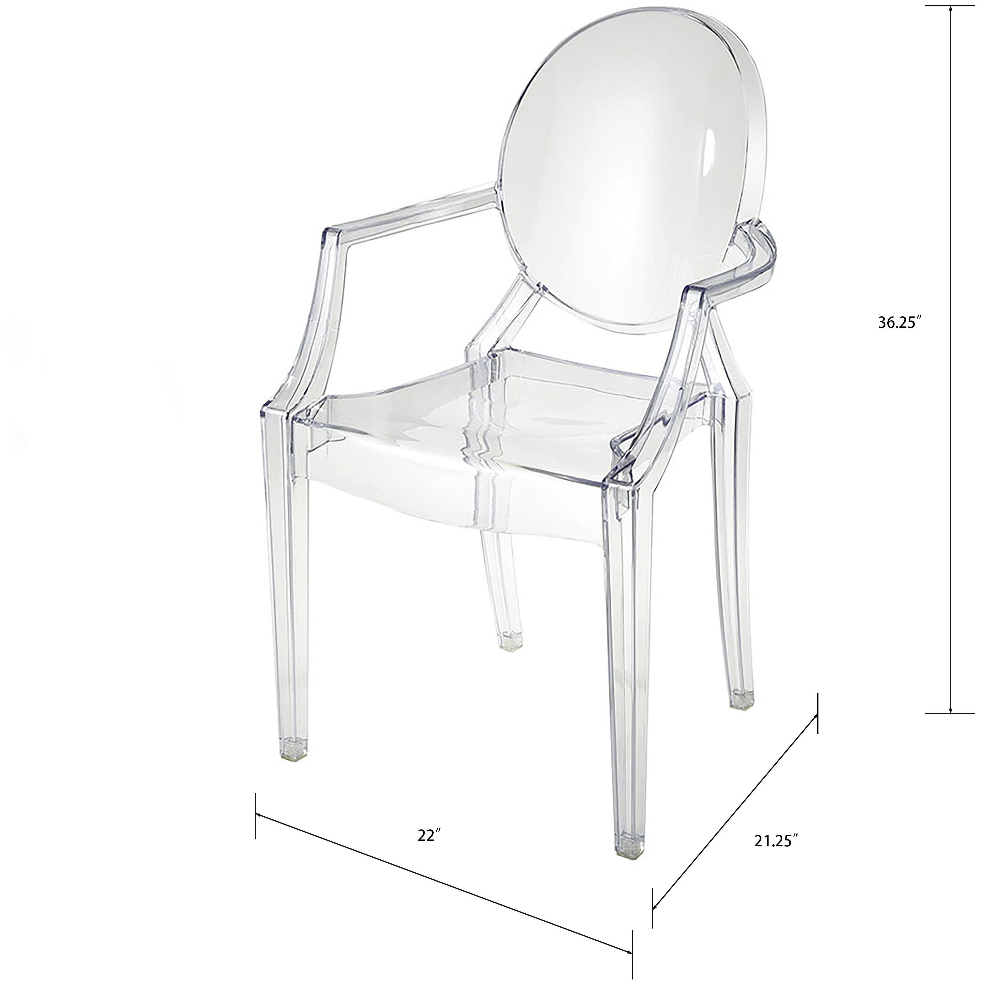 Vanish Clear Chair, Set of 2