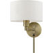Allison 15 inch 60.00 watt Antique Brass Swing Arm Wall Lamp Wall Light