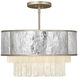 Reverie LED 20 inch Champagne Gold Chandelier Ceiling Light, Semi-Flush Mount