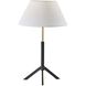 Harvey 24 inch 100 watt Black / Brass Accents Table Lamp Portable Light