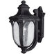 Trafalgar Outdoor Wall Mount Lantern in Museum Black, Medium