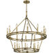 Sutton 20 Light 32 inch Champagne Silver Leaf Chandelier Ceiling Light