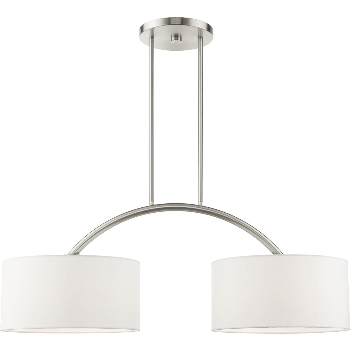 Meridian 2 Light 35 inch Brushed Nickel Linear Chandelier Ceiling Light