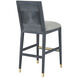 Santos 44 inch Vintage Navy and Satin Brass and Barrett Dusk Bar Stool