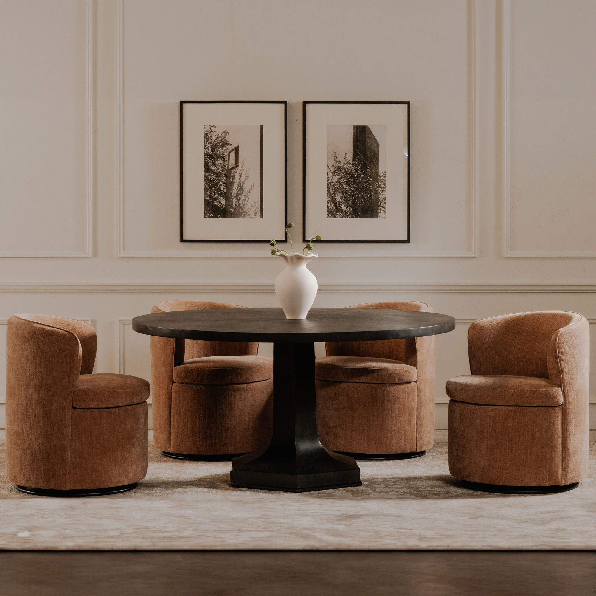 Ethan 60 X 60 inch Black Dining Table