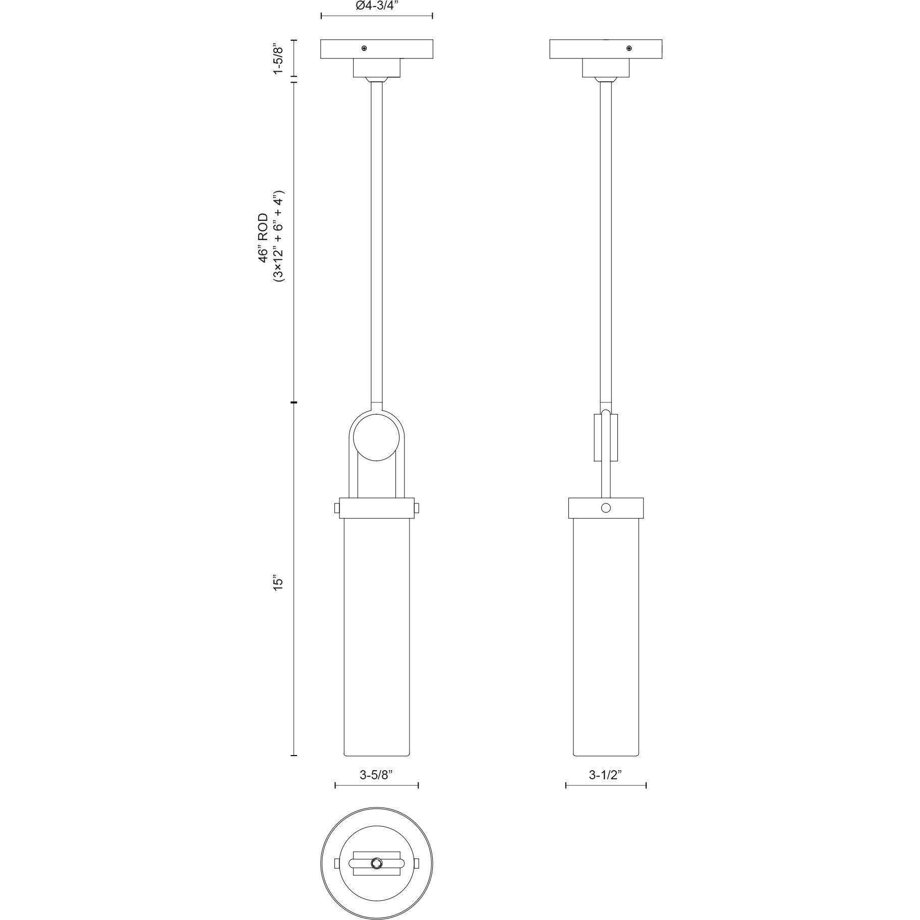 Wynwood Pendant Ceiling Light in Urban Bronze