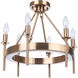 Larrson 6 Light 18 inch Satin Brass Semi Flush Ceiling Light