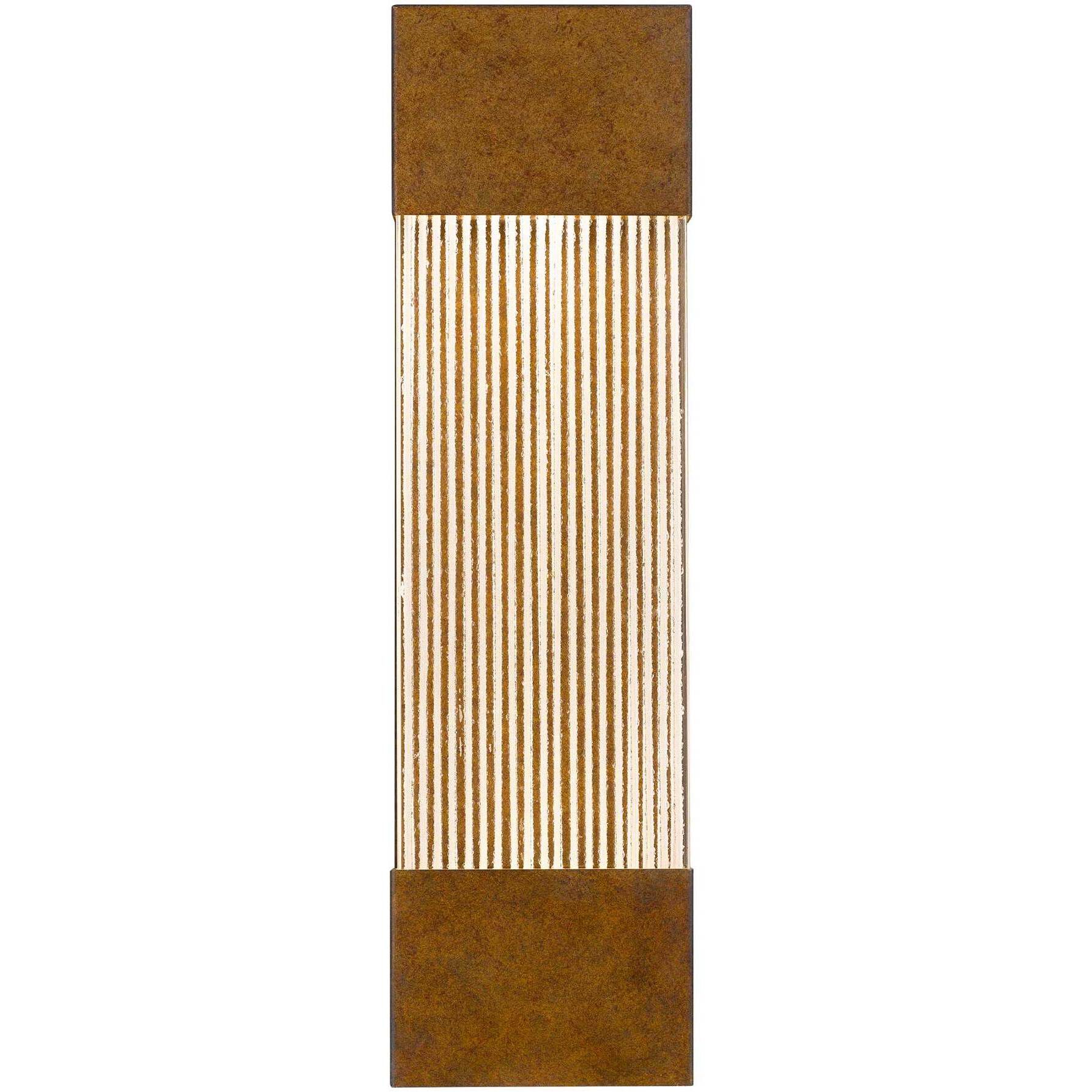 Mystic LED 20 inch Painted Patina Brass Outdoor Wall Sconce