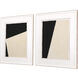 Optical Black and Beige and Neutral Framed Art