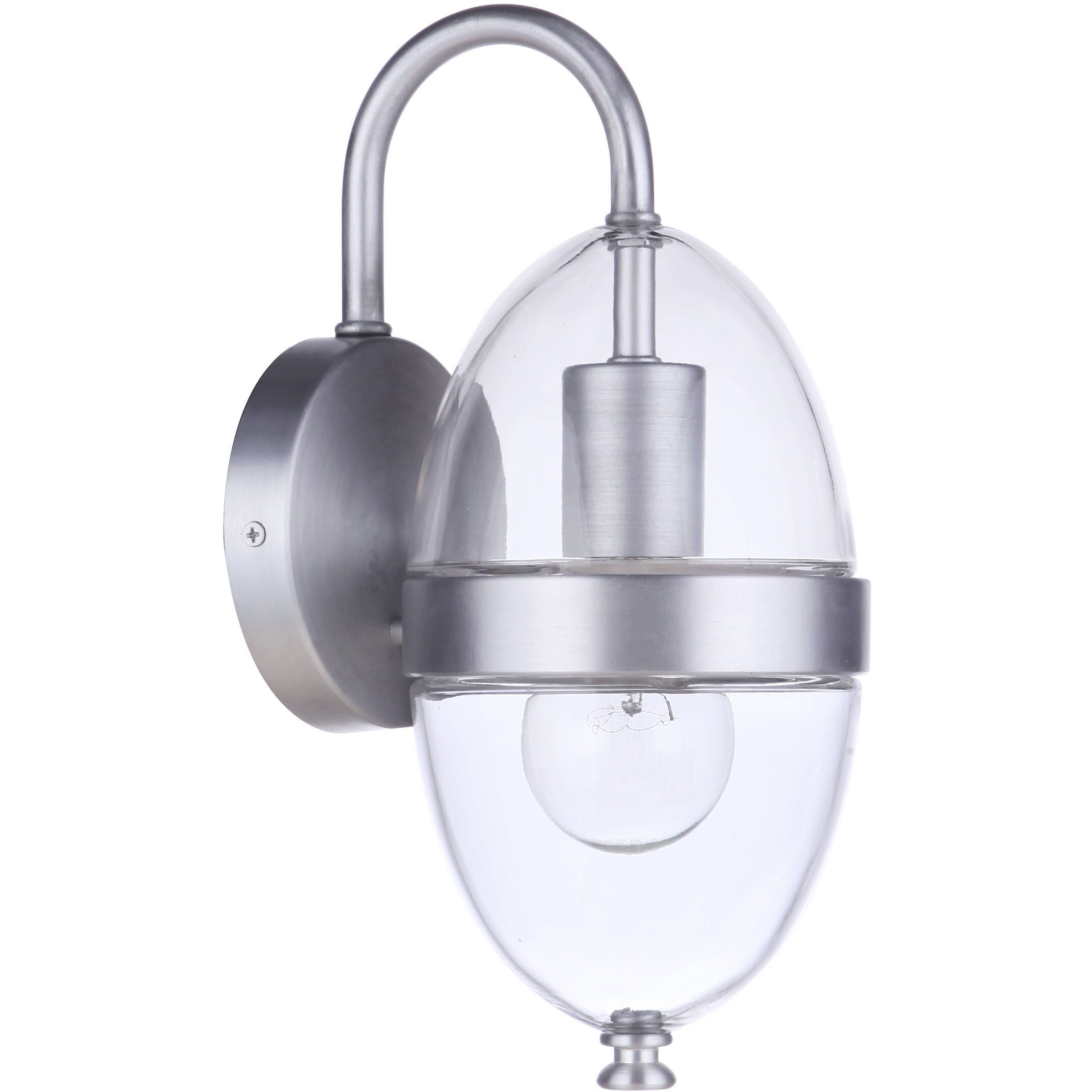 Sivo Outdoor Wall Mount in Satin Aluminum, Small