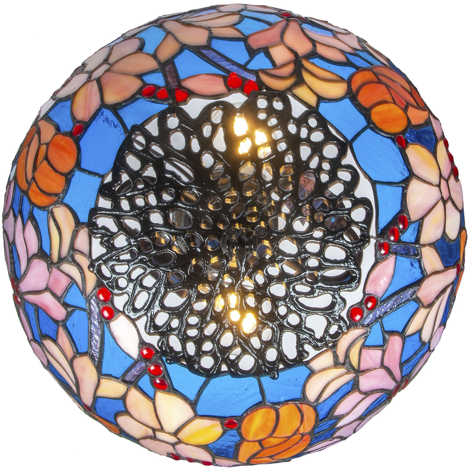 Florieta 24 inch 75.00 watt Antique Bronze Tiffany Table Lamp Portable Light