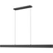 Hudson LED 72 inch Matte Black Linear Chandelier Ceiling Light