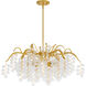 Maple 6 Light 29 inch Gold Leaf Chandelier Ceiling Light