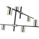 Calumet 6 Light 30 inch Matte Black and Polished Nickel Chandelier Ceiling Light