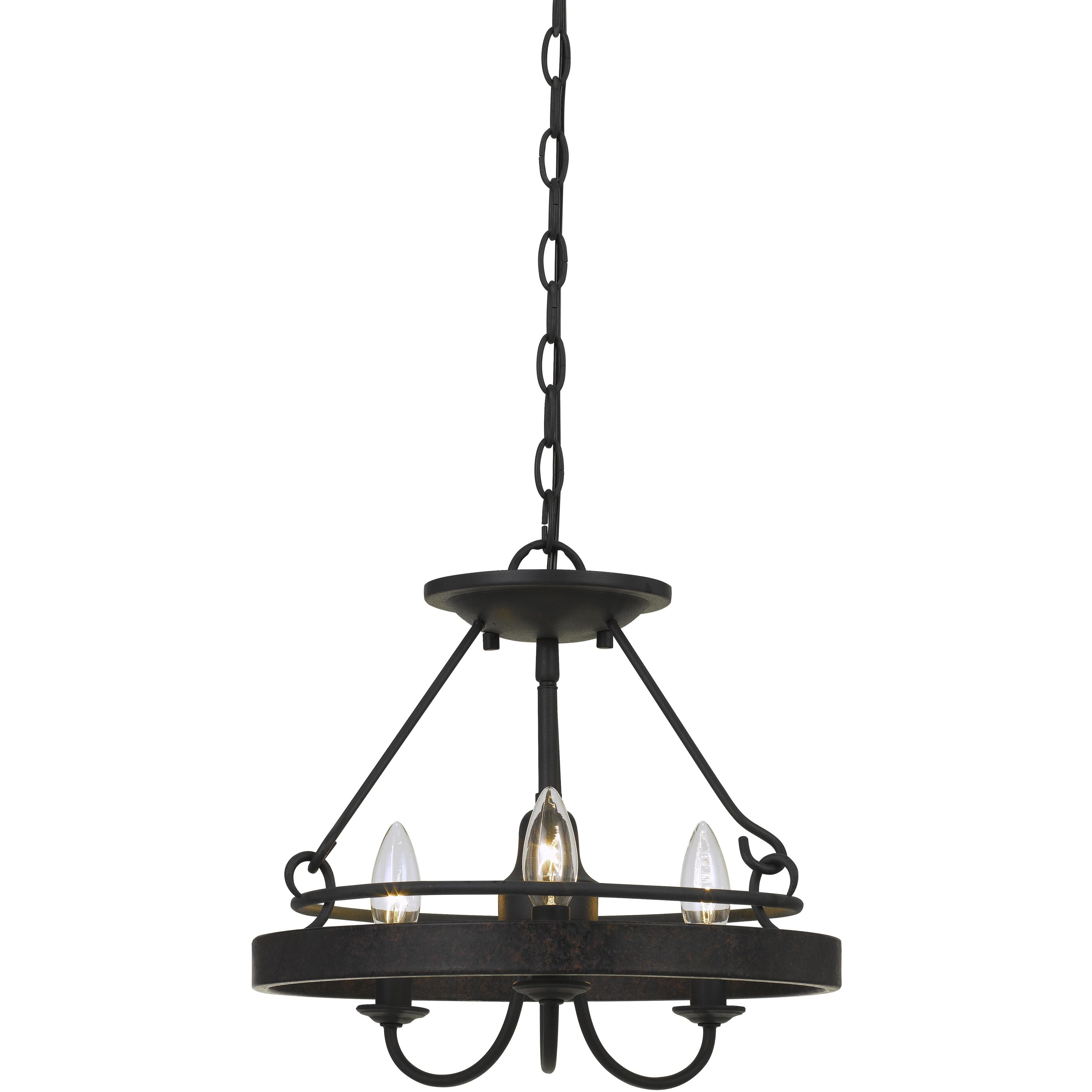 Helena 3 Light 14 inch Texture Gray With Moroccan Bronze Pendant Ceiling Light, Convertible to Semi-Flush