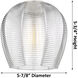 Ballston Norfolk LED 6 inch White and Polished Chrome Mini Pendant Ceiling Light in Clear Glass