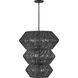 Lisa McDennon Luca 10 Light 27.75 inch Black Chandelier Ceiling Light, Multi Tier