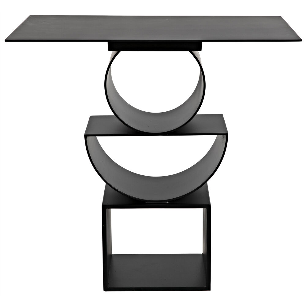 Shape 25 X 24 inch Matte Black Side Table