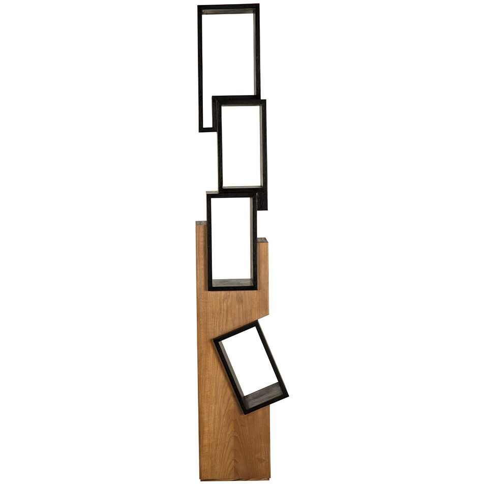 Jackson Charcoal Black and Clear Coat Flat Bookcase