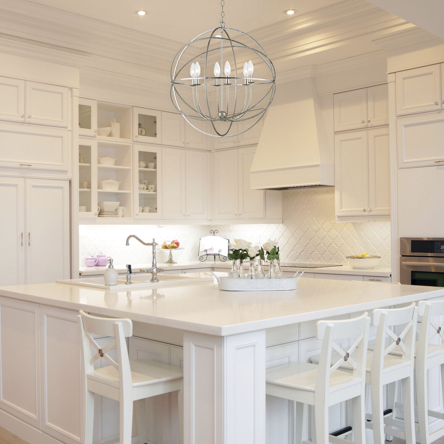 Somma Way 6 Light 22.5 inch Silver Chandelier Ceiling Light