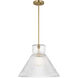 Drew & Jonathan Liouet 1 Light 18 inch Satin Brass Pendant Ceiling Light, Large