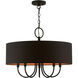 Bradhurst 5 Light 23 inch Black Pendant Chandelier Ceiling Light