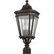 Cotswold Lane 3 Light 22.5 inch Grecian Bronze Outdoor Post Lantern, Small