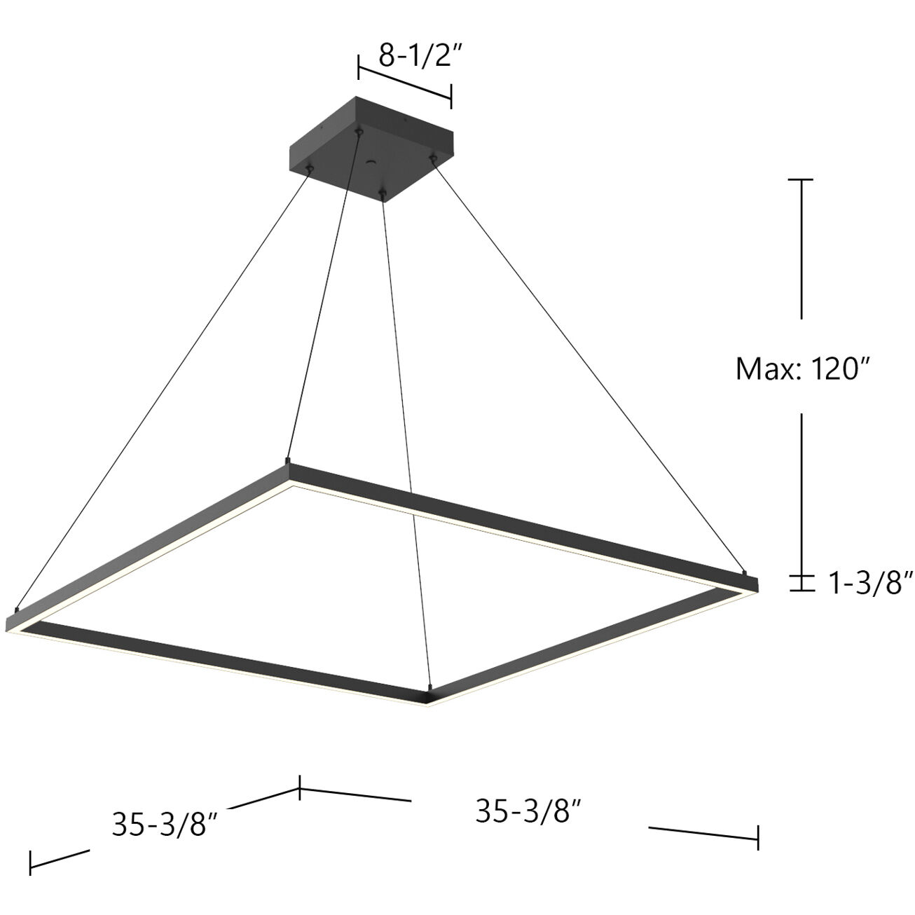 Piazza Pendant Ceiling Light in White