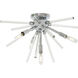 Spiked 4 Light 20 inch Chrome Flush Mount Ceiling Light