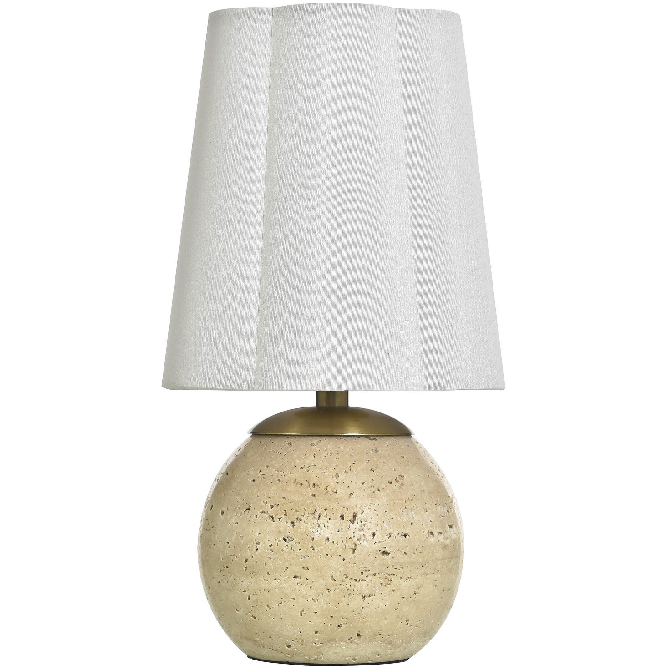 Rosalind 12 inch 40 watt Polished Brass and Natural Beige Table Lamp Portable Light