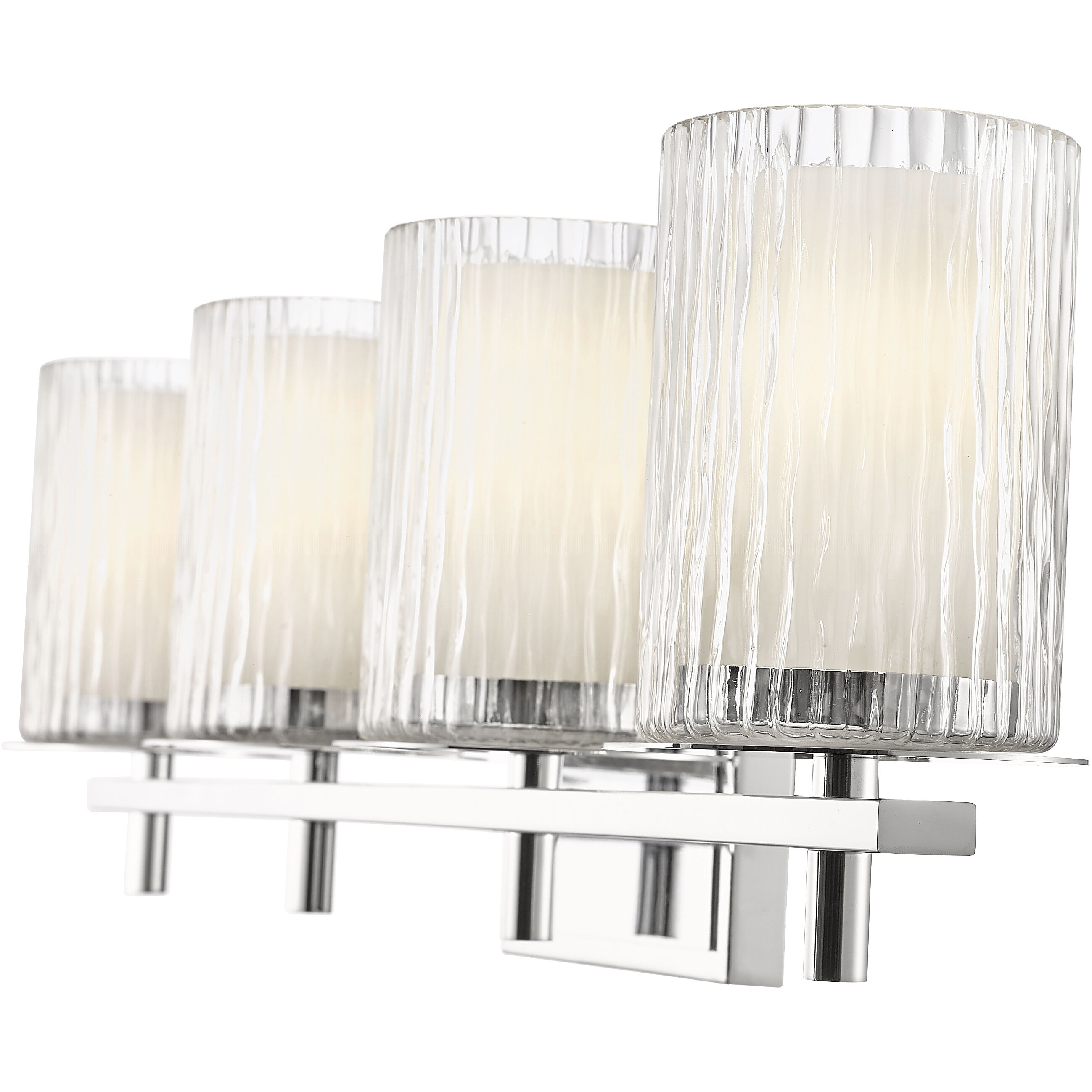 Grayson 4 Light 31 inch Chrome Vanity Wall Light