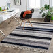 Casablanca Shag 108 X 79 inch Black Rug, Rectangle