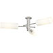Crown Point 3 Light 39.25 inch Satin Nickel Flush Mount Ceiling Light in Matte White Glass