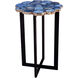 Agate 21 X 12 inch Blue Accent Table