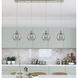 Ballston Athens Deco Swirl 4 Light 51.5 inch Brushed Satin Nickel Linear Pendant Ceiling Light