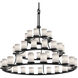 Fusion 45 Light 60 inch Matte Black Chandelier Ceiling Light in Weave, Incandescent
