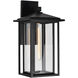Crawford 1 Light 21.6 inch Black Outdoor Wall Light