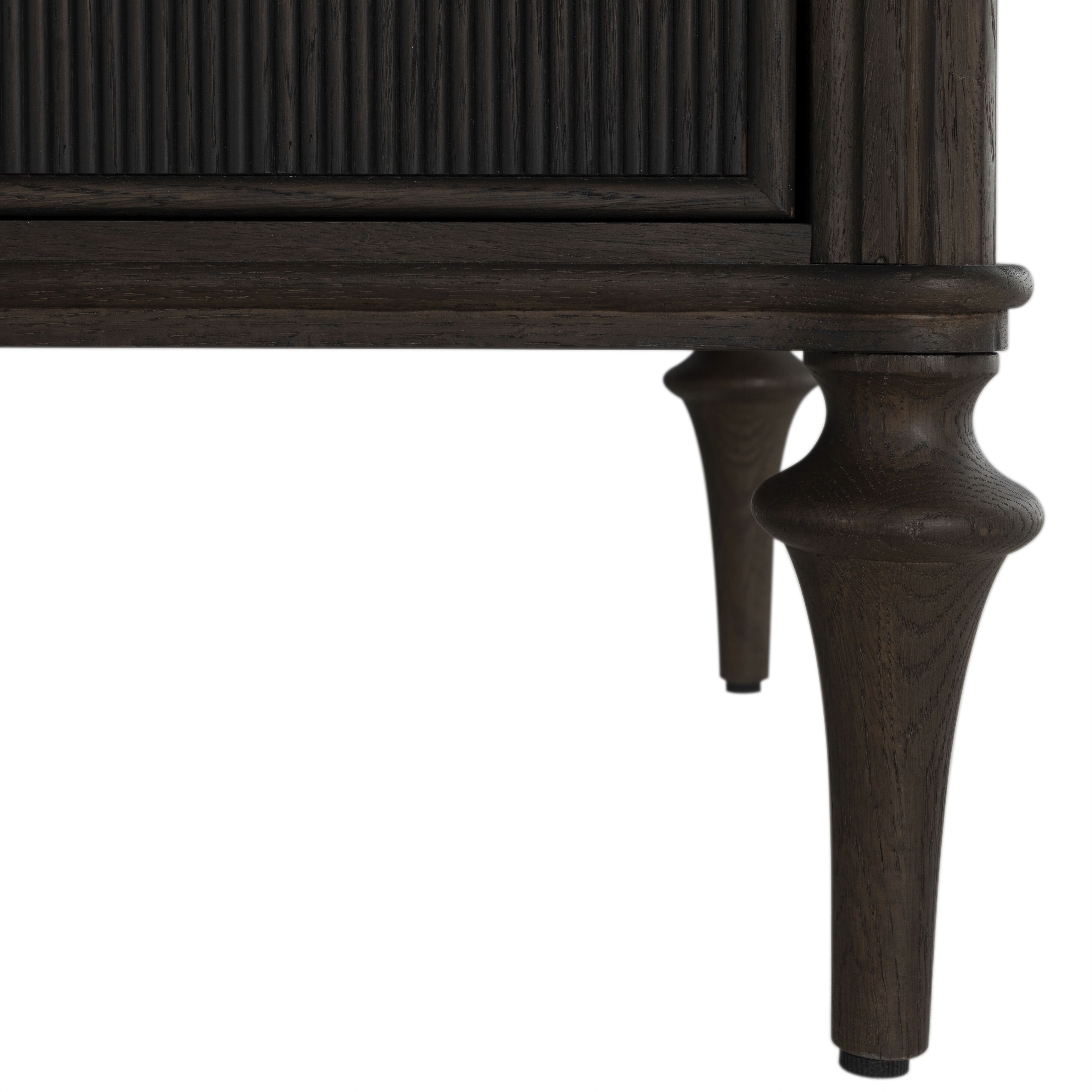Andrea Dark Stained Oak / Antique Brass / Stained Oak Dresser