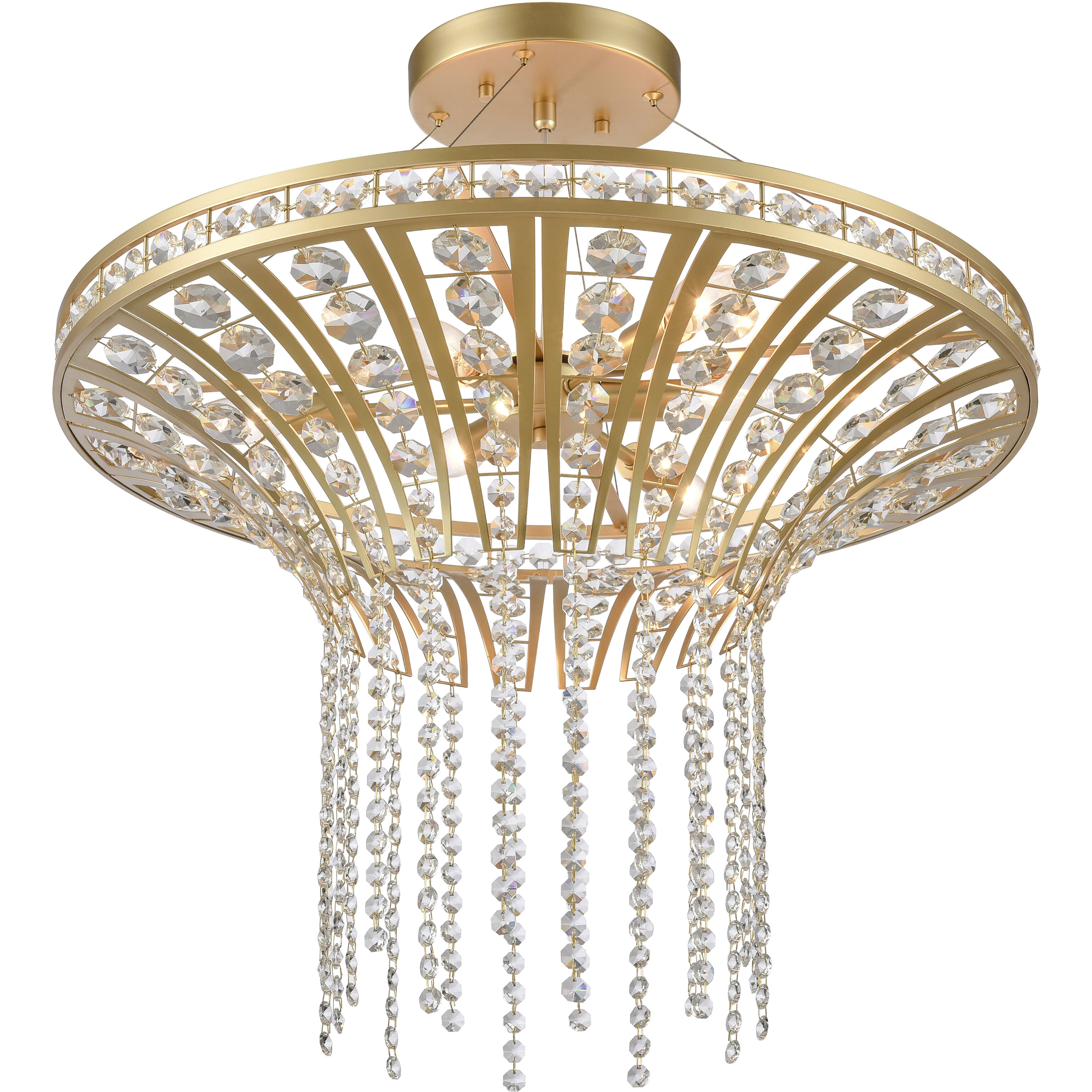 Fantania 6 Light 24 inch Champagne Gold Chandelier Ceiling Light