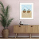 Summer Chill Turquoise and Beige and Blue Framed Art