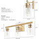 Hartland 3 Light 22 inch Alturas Gold Vanity Light Wall Light, Medium